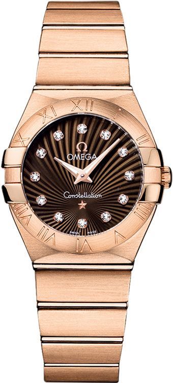 Omega Constellation  Brown Dial 27 mm Quartz Watch For Women - 1