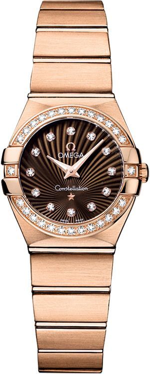Omega Constellation  Brown Dial 24 mm Quartz Watch For Women - 1