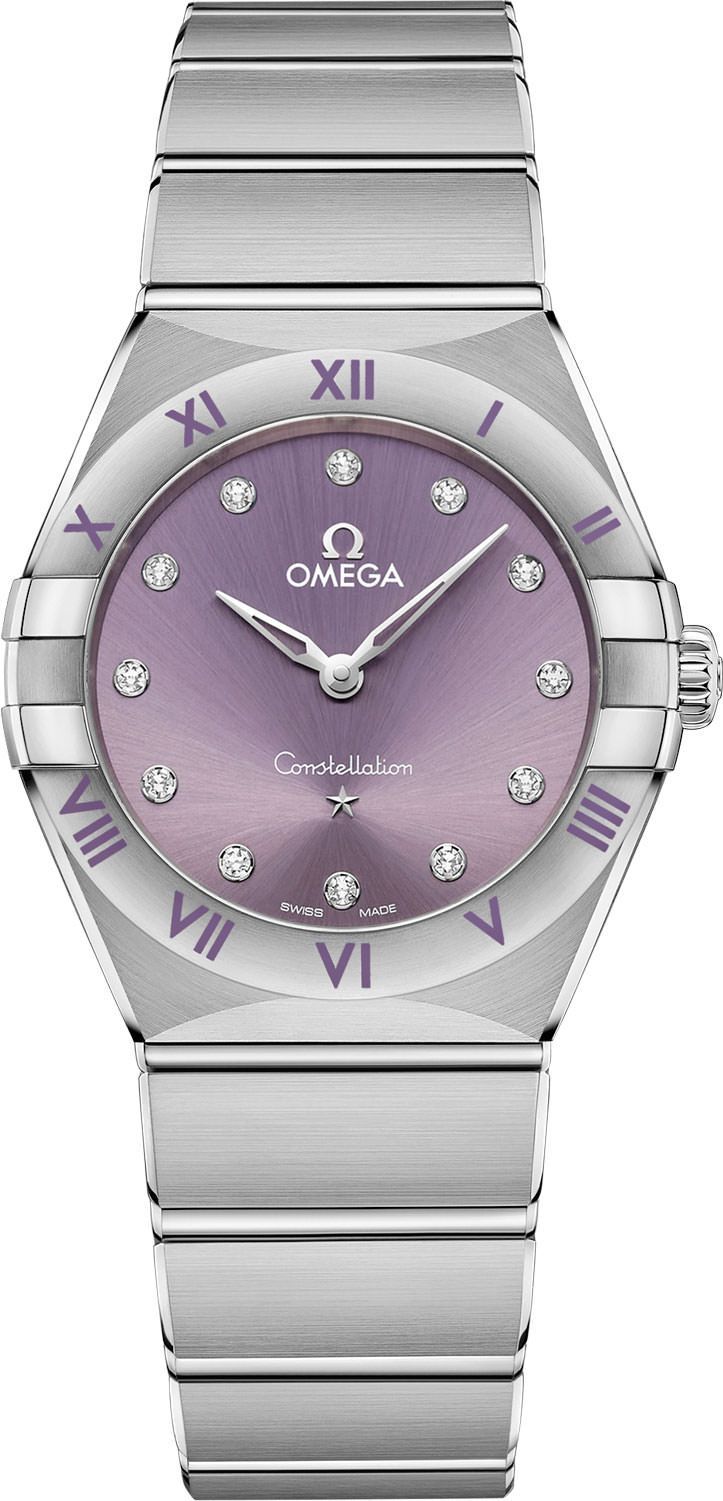 Omega Constellation Constellation Purple Dial 28 mm Quartz Watch For Women - 1