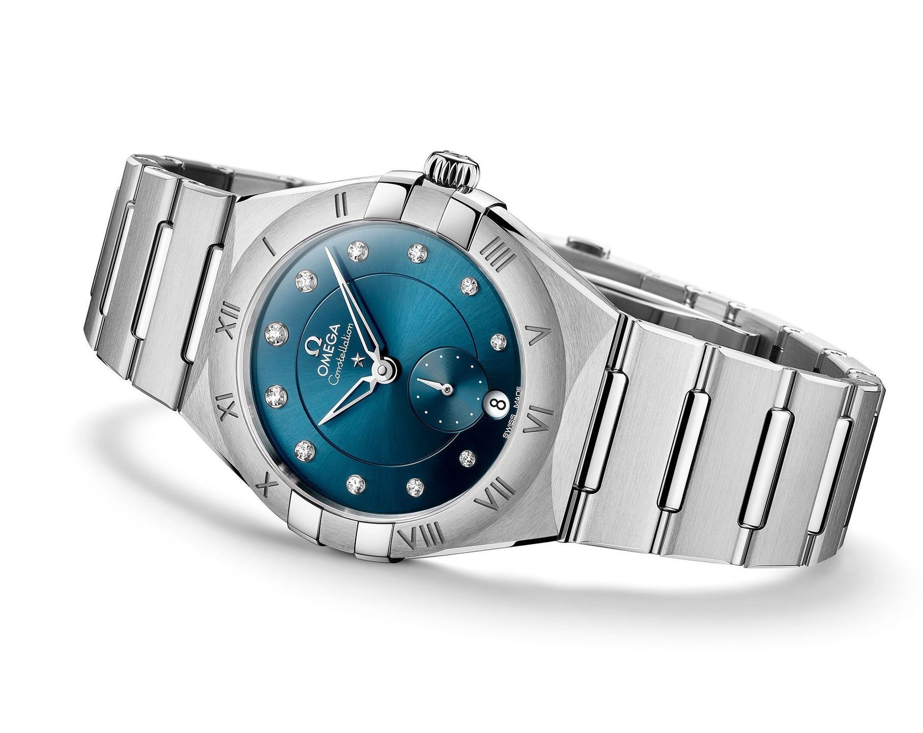 Omega Constellation 34 mm Watch in Blue Dial For Women - 3