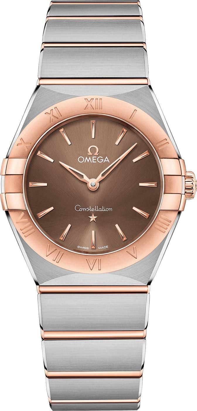 Omega Constellation 28 mm Watch in Brown Dial For Women - 1