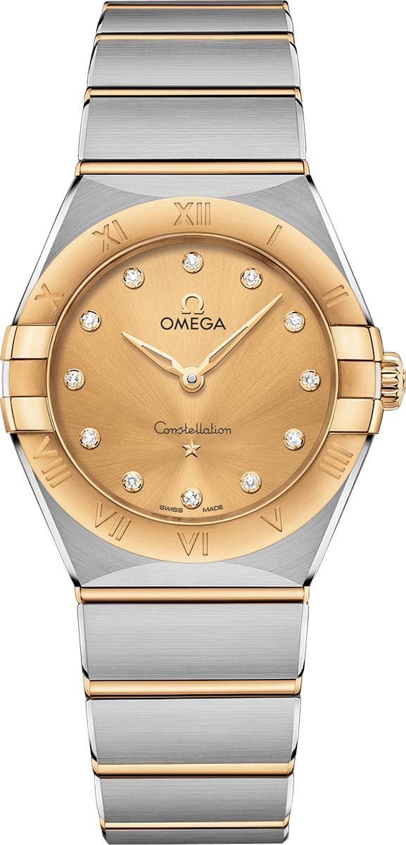 Omega Constellation 28 mm Watch in Yellow Dial For Women - 1
