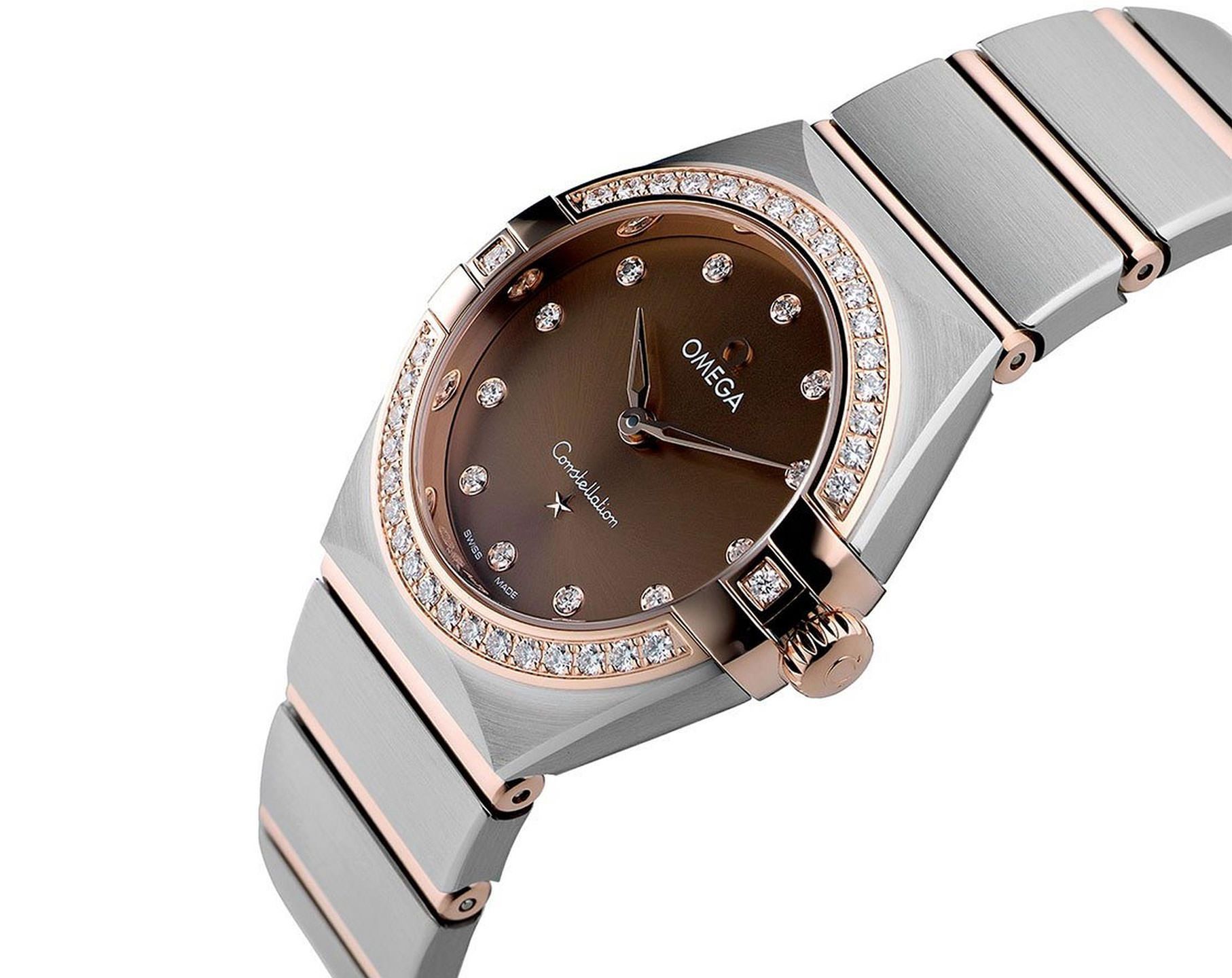 Omega Constellation Constellation Brown Dial 28 mm Quartz Watch For Women - 3