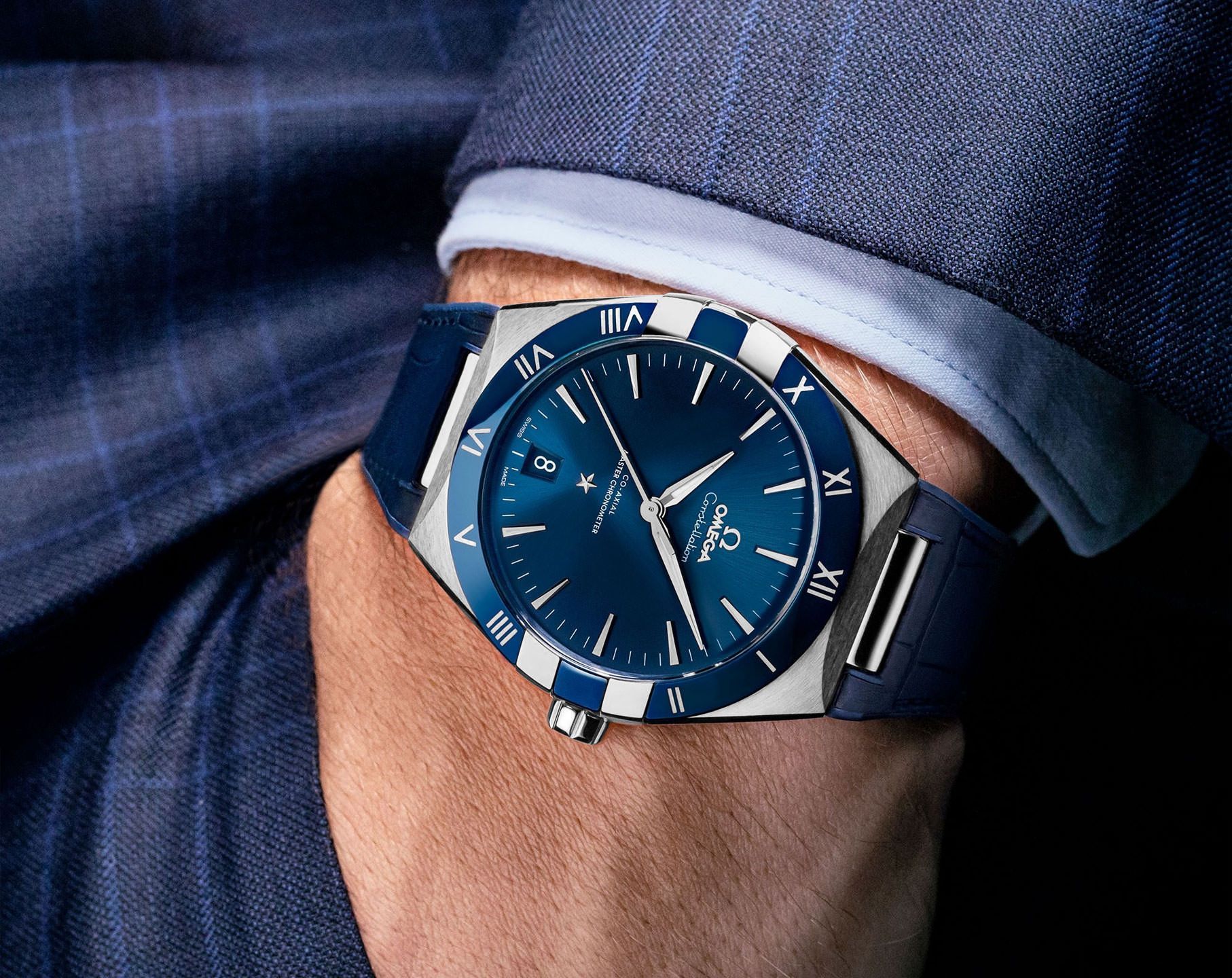 Omega Constellation 41 mm Watch in Blue Dial