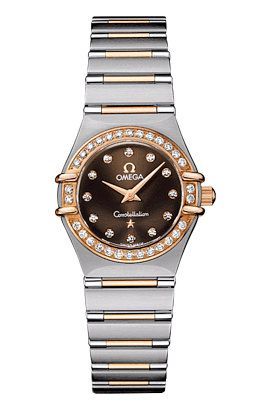 Omega Constellation  Brown Dial 23 mm Quartz Watch For Women - 1