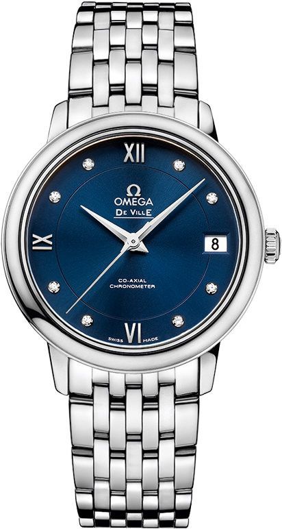 Omega De Ville Prestige Blue Dial 32.7 mm Automatic Watch For Women - 1