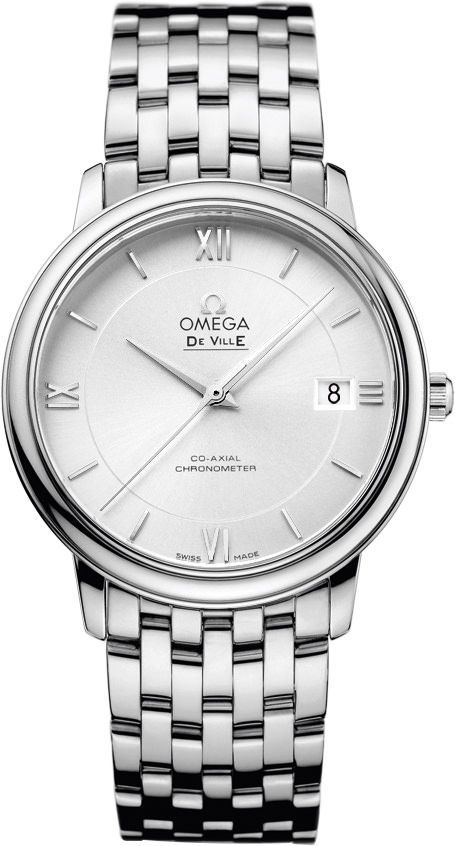 Omega De Ville Prestige Silver Dial 36.8 mm Automatic Watch For Men - 1