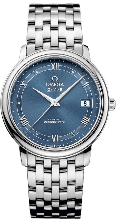 Omega De Ville Prestige Blue Dial 36.8 mm Automatic Watch For Men - 1