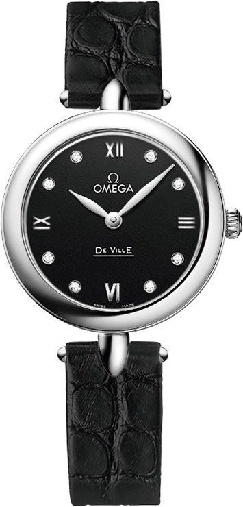 Omega De Ville Prestige Black Dial 27.4 mm Quartz Watch For Women - 1