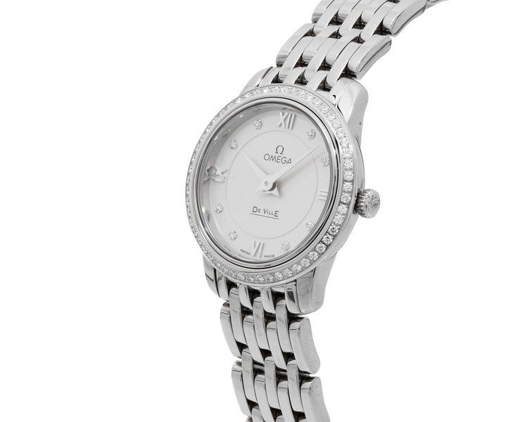 Omega De Ville Prestige Silver Dial 24.4 mm Quartz Watch For Women - 3