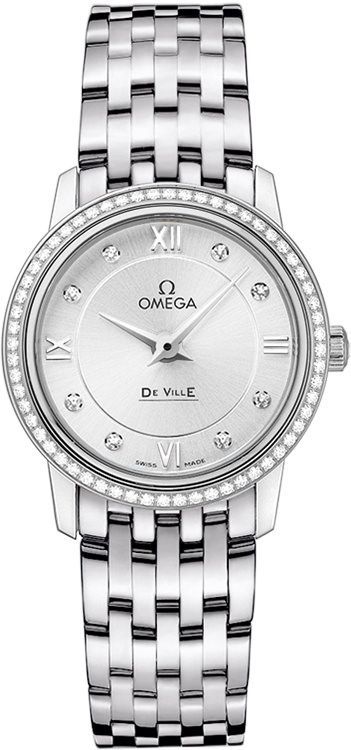 Omega De Ville Prestige Silver Dial 27.4 mm Quartz Watch For Women - 1