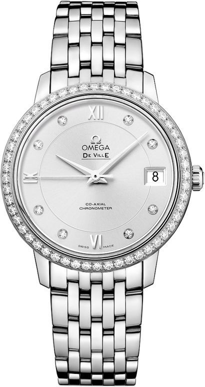 Omega De Ville Prestige Silver Dial 32.7 mm Automatic Watch For Women - 1