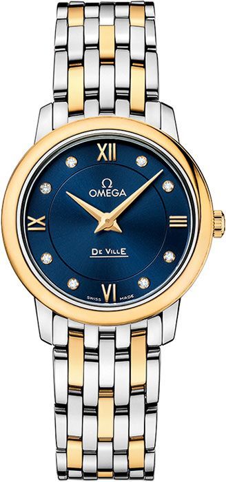 Omega De Ville Prestige Blue Dial 27.4 mm Quartz Watch For Women - 1