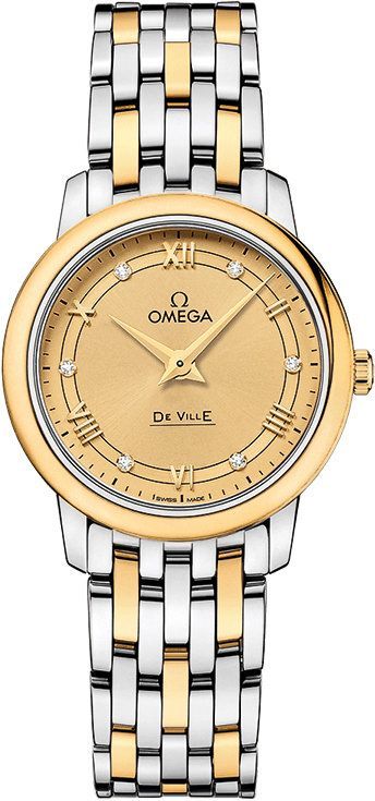 Omega De Ville Prestige Champagne Dial 27.4 mm Quartz Watch For Women - 1