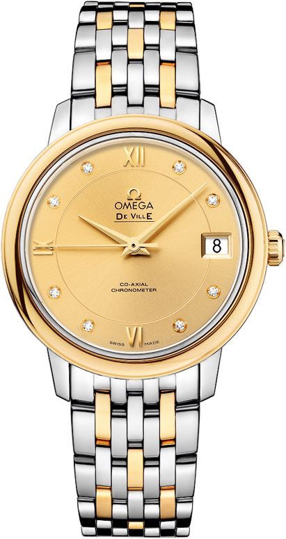 Omega Prestige 32.7 mm Watch in Yellow Dial For Women - 1