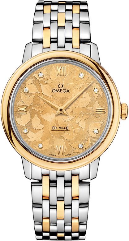 Omega  32.7 mm Watch in Champagne Dial For Women - 1