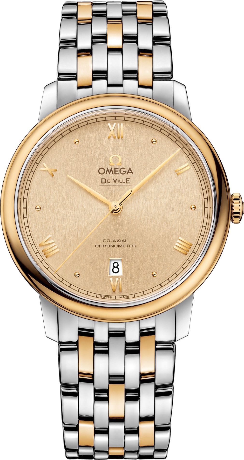 Omega De Ville Prestige Yellow Dial 39.5 mm Automatic Watch For Men - 1