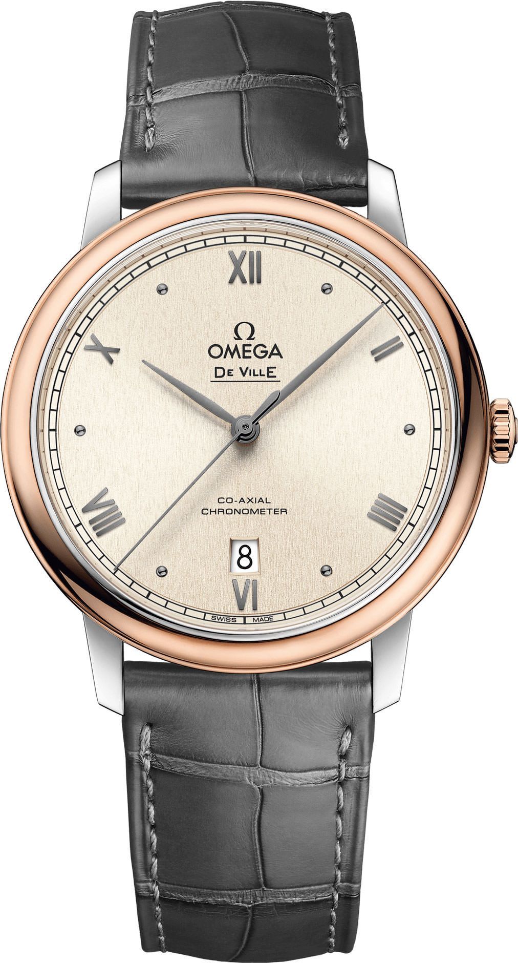 Omega De Ville Prestige White Dial 39.5 mm Automatic Watch For Men - 1