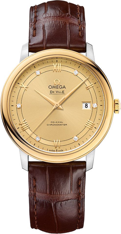 Omega Prestige 39.5 mm Watch in Yellow Dial For Men - 1