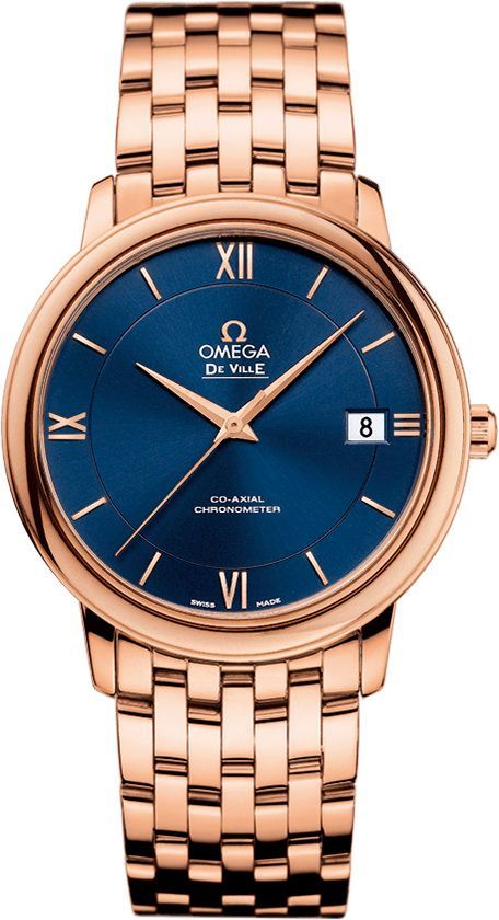 Omega De Ville Prestige Blue Dial 36.8 mm Automatic Watch For Men - 1