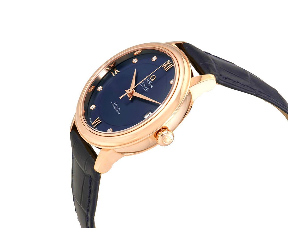 Omega De Ville Prestige Blue Dial 32.7 mm Automatic Watch For Women - 2