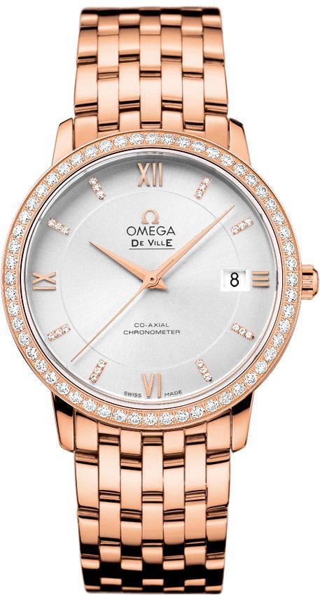 Omega De Ville Prestige Silver Dial 36.8 mm Automatic Watch For Men - 1