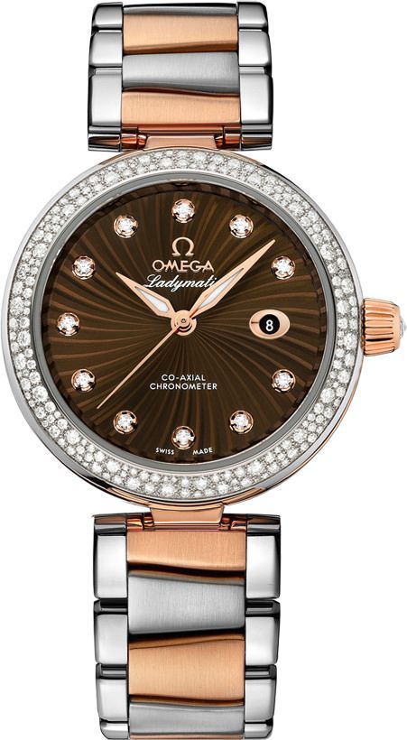 Omega De Ville  Brown Dial 34 mm Automatic Watch For Women - 1