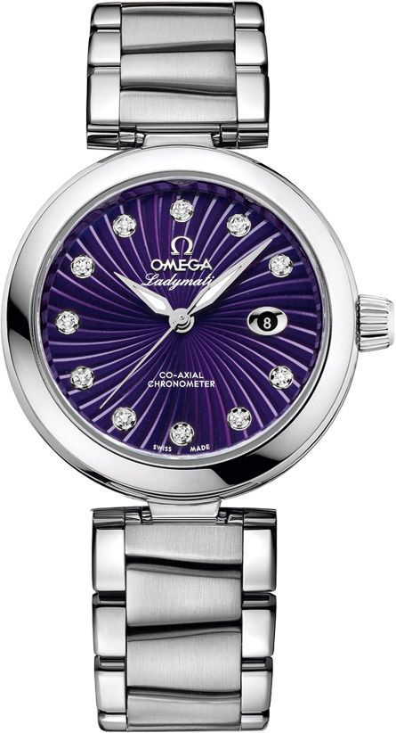 Omega De Ville Ladymatic Purple Dial 34 mm Automatic Watch For Women - 1