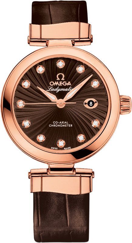 Omega De Ville Ladymatic Brown Dial 34 mm Automatic Watch For Women - 1