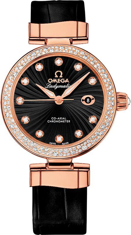 Omega Ladymatic 34 mm Watch in Black Dial For Women - 1