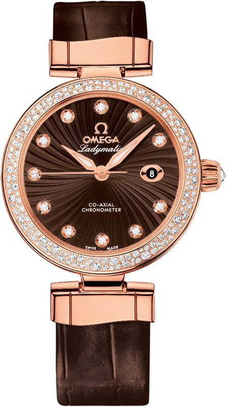 Omega Ladymatic 34 mm Watch in Brown Dial For Women - 1