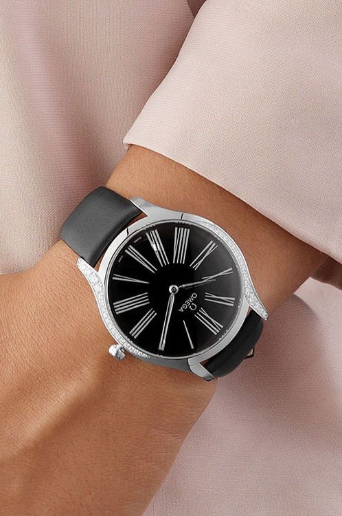 【国内即納】OMEGA DeVille Tresor 428.17.39.60.01.001 Omega De Ville Black Dial Ladies Watch 428.17.39.60.01.001