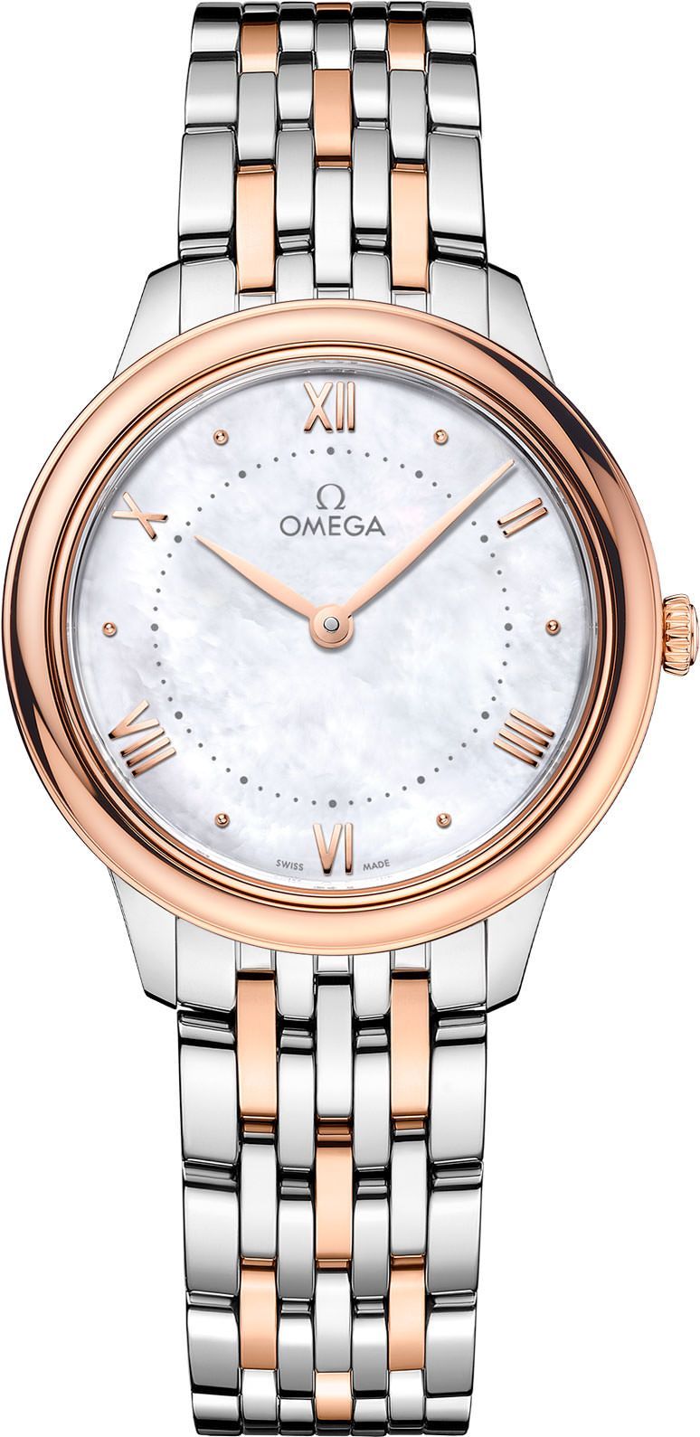 Omega De Ville Prestige White MOP Dial 30 mm Quartz Watch For Women - 1