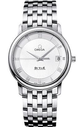 Omega Prestige 34 mm Watch in Silver Dial For Men - 1