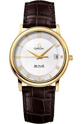 Omega De Ville  Silver Dial 34 mm Quartz Watch For Men - 1
