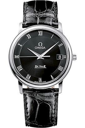 Omega  34 mm Watch in Black Dial For Men - 1