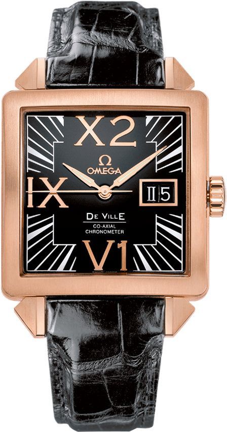 Omega De Ville X2 Big Date Black Dial 35 mm Automatic Watch For Men - 1