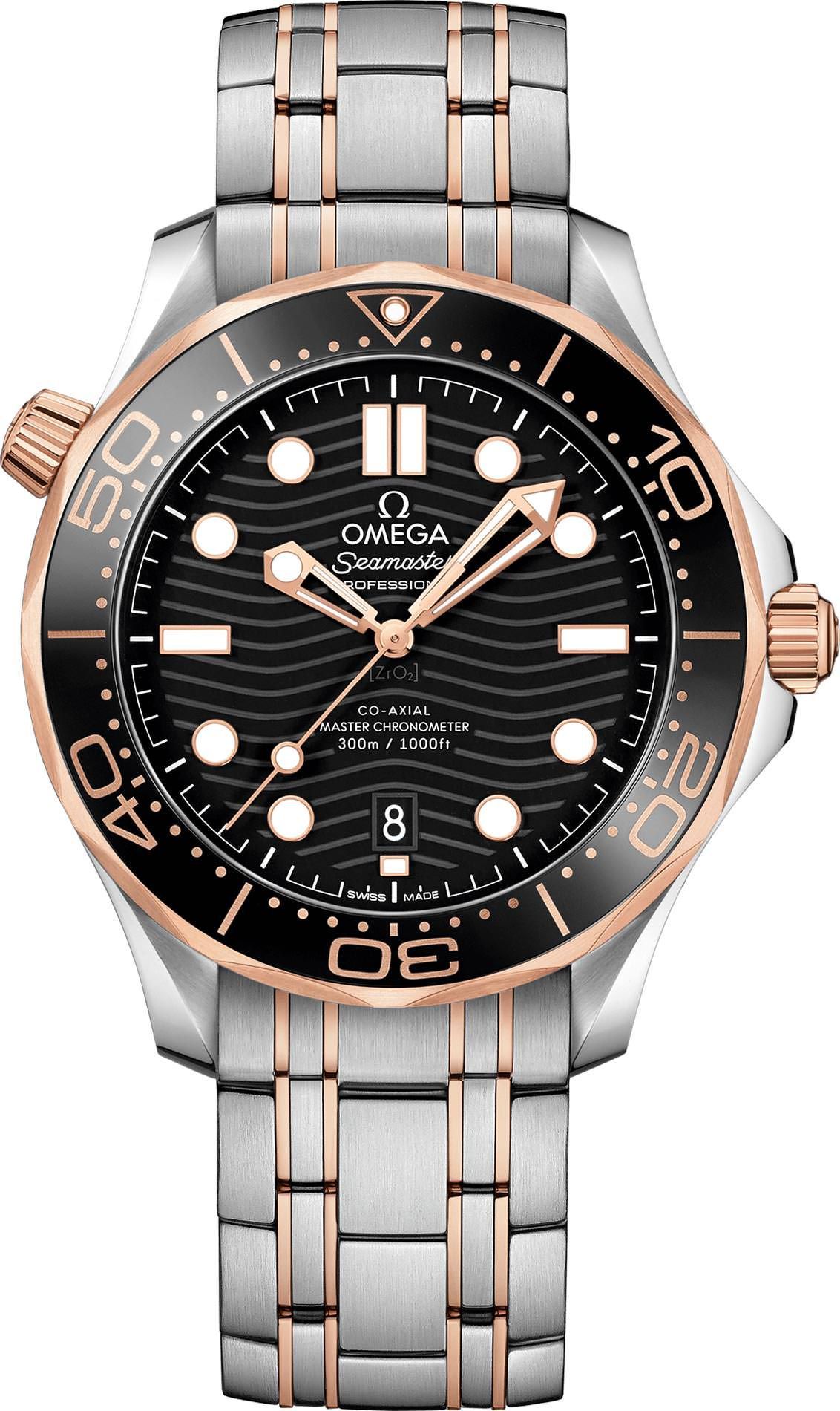 Omega Diver 300M 42 mm Watch in Black Dial For Men - 1