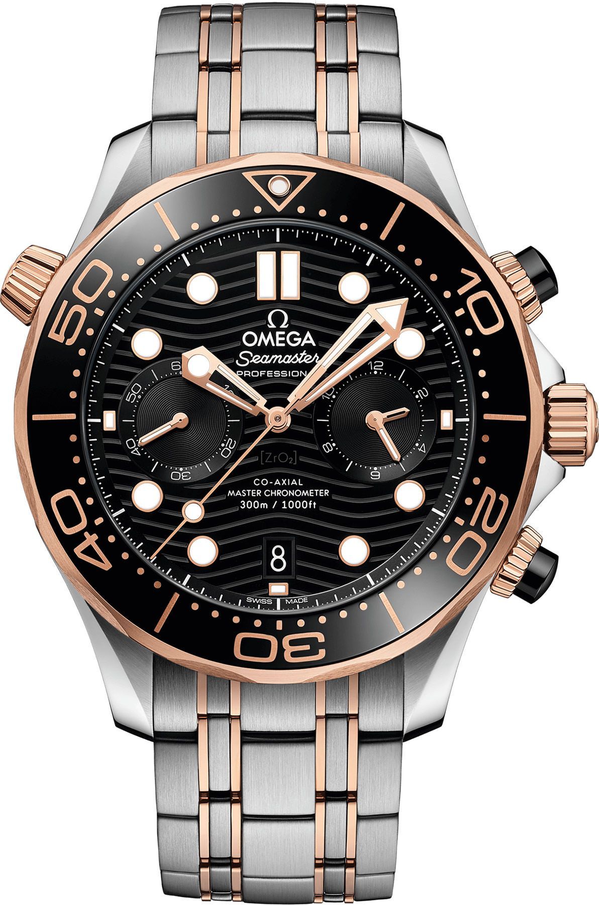 Omega Diver 300M 44 mm Watch in Black Dial For Men - 1