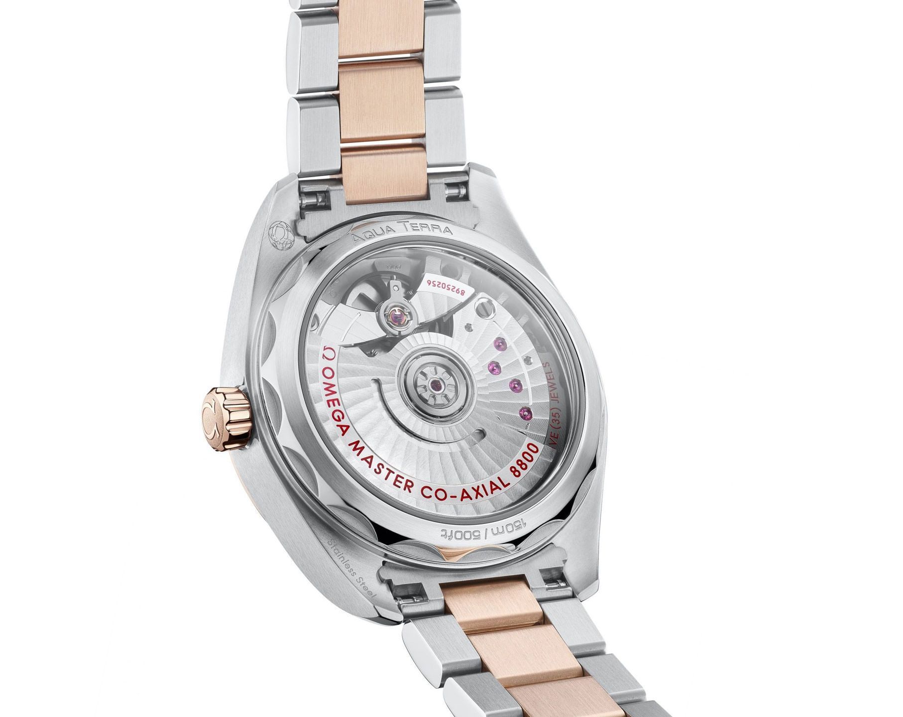 Omega Seamaster Aqua Terra Pink Dial 34 mm Automatic Watch For Women - 3