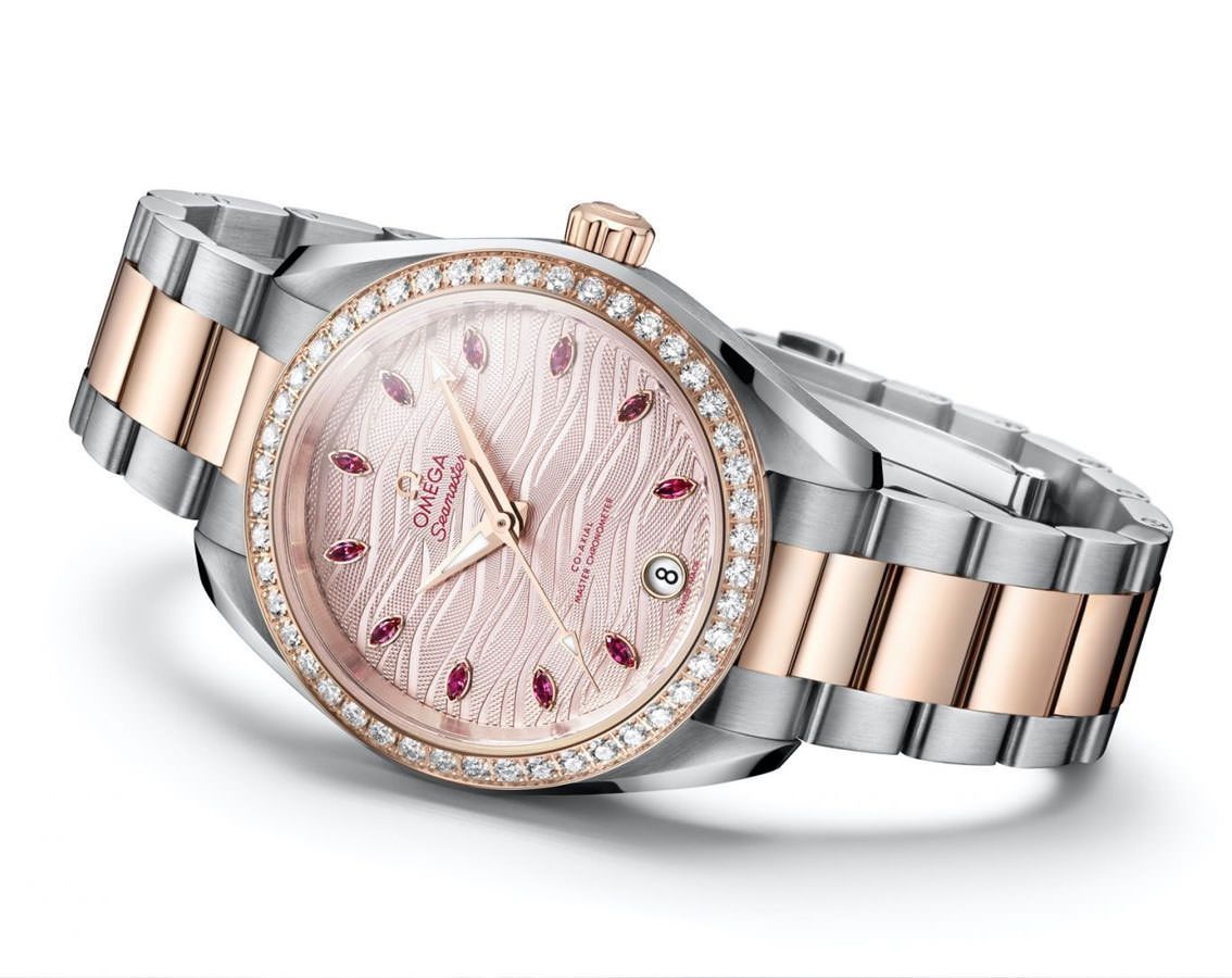 Omega Seamaster Aqua Terra Pink Dial 34 mm Automatic Watch For Women - 5