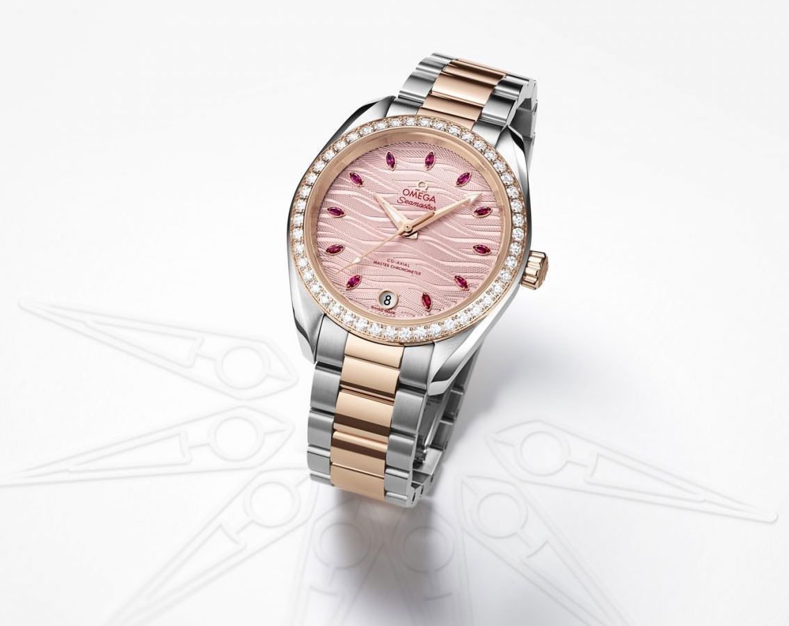 Omega Seamaster Aqua Terra Pink Dial 34 mm Automatic Watch For Women - 6