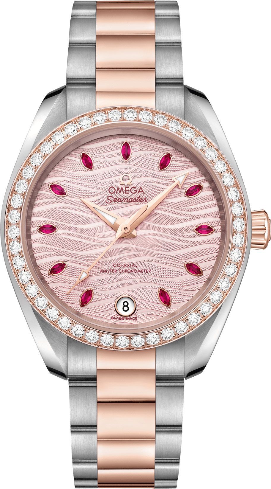 Omega Seamaster Aqua Terra Pink Dial 34 mm Automatic Watch For Women - 1