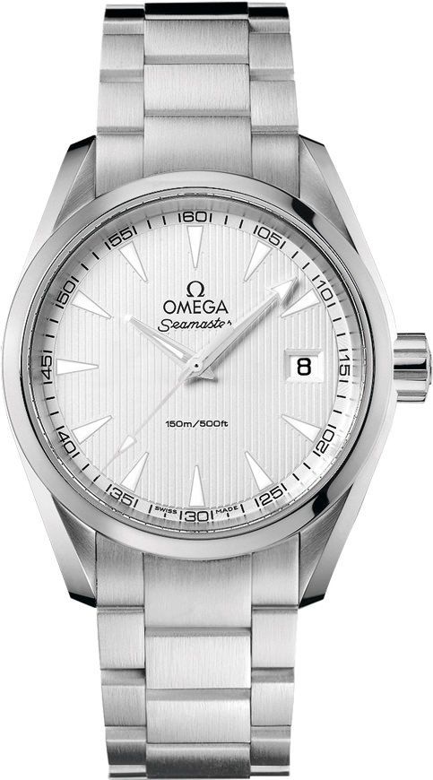 Omega Seamaster Aqua Terra 150 Silver Dial 38.5 mm Quartz Watch For Men - 1