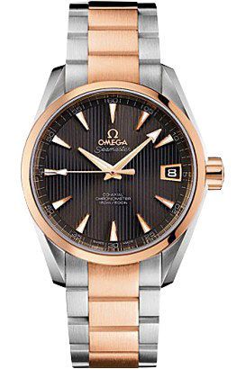 Omega Seamaster Aqua Terra Grey Dial 39 mm Quartz Watch For Men - 1