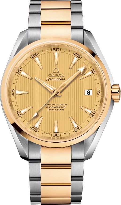 Omega Aqua Terra 41.5 mm Watch in Champagne Dial For Men - 1