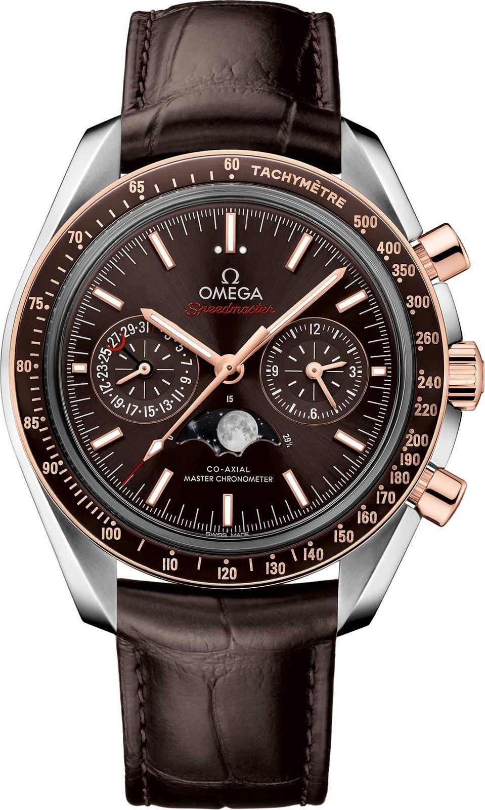 Omega Speedmaster Two Counters Brown Dial 44.2 mm Automatic Watch For Men - 1