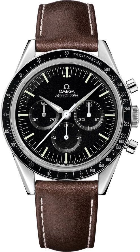 Omega Speedmaster Moonwatch Black Dial 39.7 mm Manual Winding Watch For Men - 1