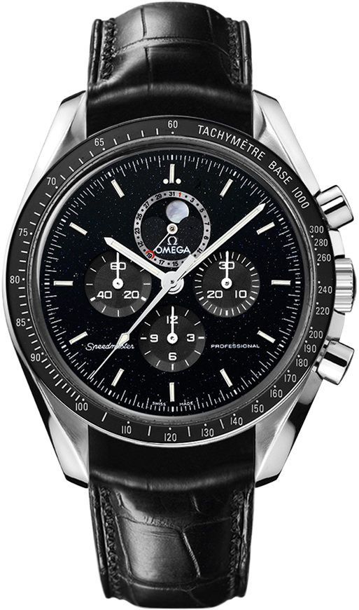 Omega Speedmaster Moonwatch Professional Black Dial 44.25 mm Manual Winding Watch For Men - 1