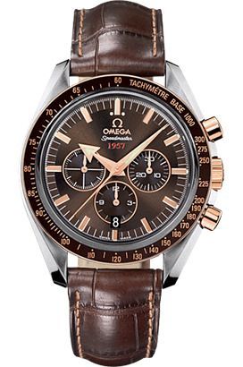 Omega Broad Arrow 42 mm Watch in Brown Dial For Men - 1